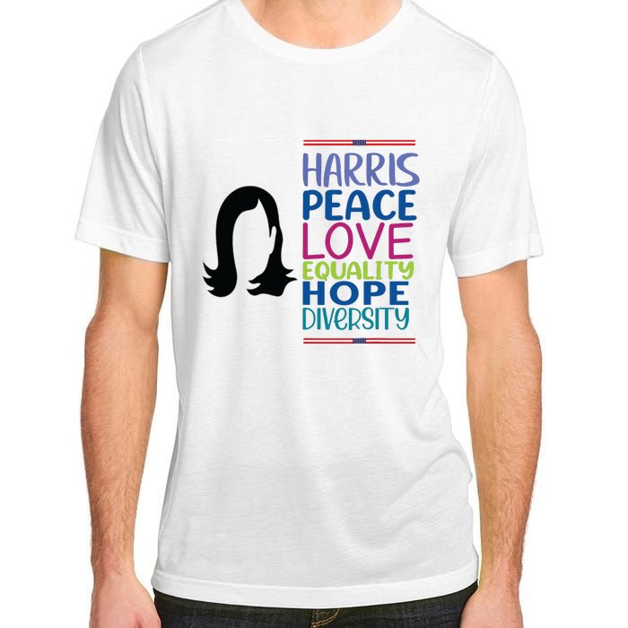 Harris Peace Love Equality Hope Diversity Adult ChromaSoft Performance T-Shirt