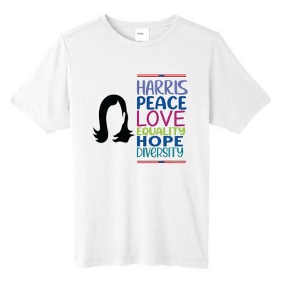 Harris Peace Love Equality Hope Diversity Tall Fusion ChromaSoft Performance T-Shirt