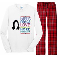 Harris Peace Love Equality Hope Diversity Long Sleeve Pajama Set