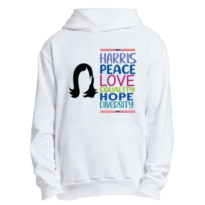 Harris Peace Love Equality Hope Diversity Urban Pullover Hoodie