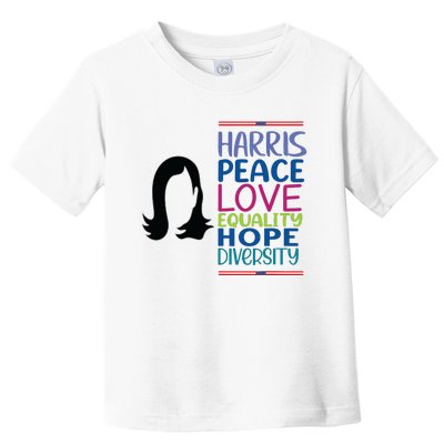 Harris Peace Love Equality Hope Diversity Toddler T-Shirt