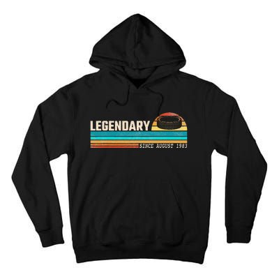 Hockey Player Legend Since August 1983 Birthday Tall Hoodie