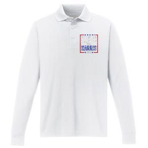 Harris President Love Kamala Harris Performance Long Sleeve Polo