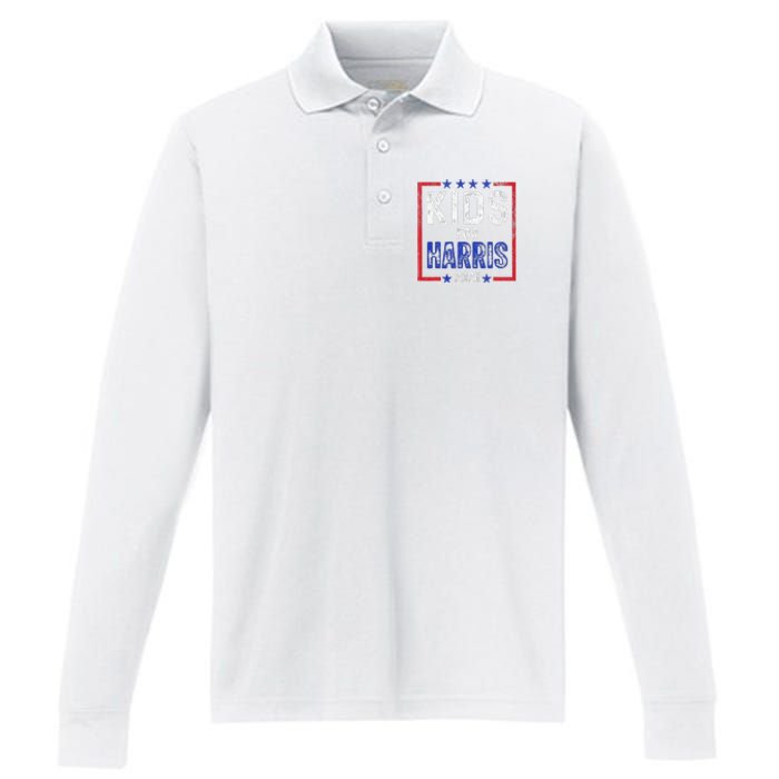 Harris President Love Kamala Harris Performance Long Sleeve Polo