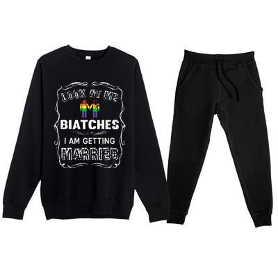 Hen Party Lgbt Party Wedding G.A.Y P.R.I.D.E Premium Crewneck Sweatsuit Set