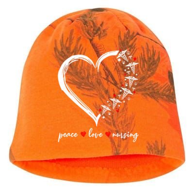 Heart Peace Love Nursing Funny Nurse Cool Gift Kati - Camo Knit Beanie