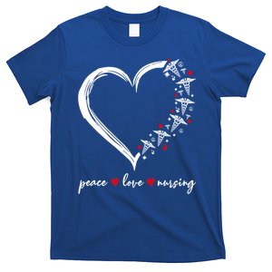 Heart Peace Love Nursing Funny Nurse Cool Gift T-Shirt