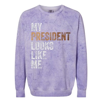 Harris President Looks Like Me For The 47th President Colorblast Crewneck Sweatshirt