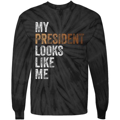 Harris President Looks Like Me For The 47th President Tie-Dye Long Sleeve Shirt