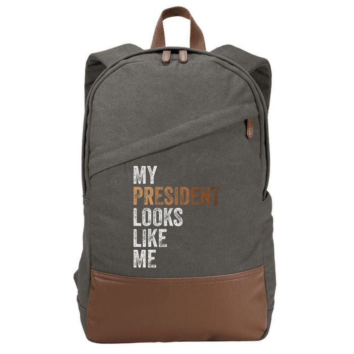 Harris President Looks Like Me For The 47th President Cotton Canvas Backpack