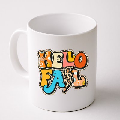 Hello Pumpkin Leopard Autumn Season Fall Vibes Coffee Mug