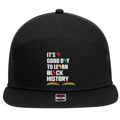 Honoring Past Learn Black History Inspiring Educated Leaders 7 Panel Mesh Trucker Snapback Hat