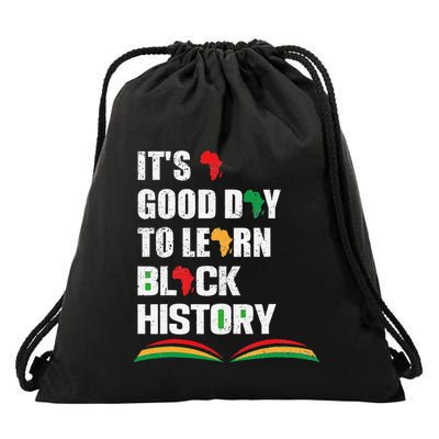 Honoring Past Learn Black History Inspiring Educated Leaders Drawstring Bag