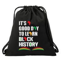 Honoring Past Learn Black History Inspiring Educated Leaders Drawstring Bag