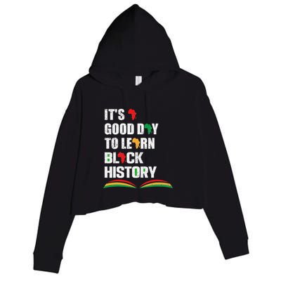 Honoring Past Learn Black History Inspiring Educated Leaders Crop Fleece Hoodie