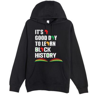 Honoring Past Learn Black History Inspiring Educated Leaders Premium Pullover Hoodie