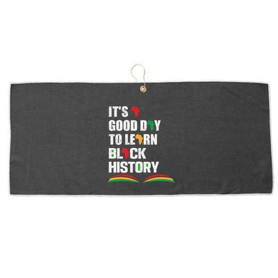 Honoring Past Learn Black History Inspiring Educated Leaders Large Microfiber Waffle Golf Towel