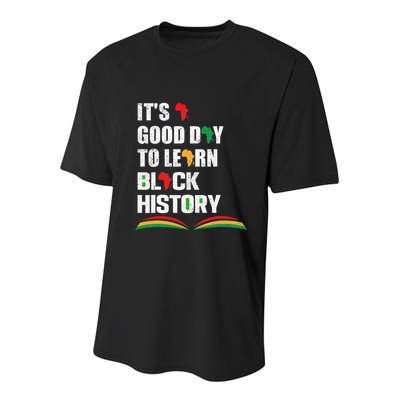 Honoring Past Learn Black History Inspiring Educated Leaders Youth Performance Sprint T-Shirt
