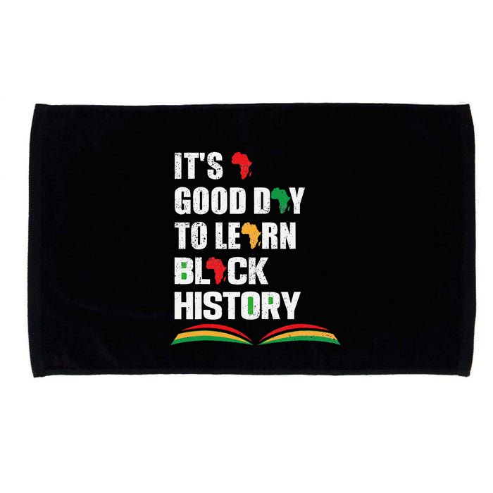 Honoring Past Learn Black History Inspiring Educated Leaders Microfiber Hand Towel