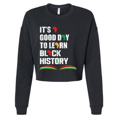 Honoring Past Learn Black History Inspiring Educated Leaders Cropped Pullover Crew