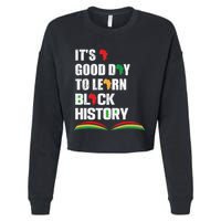 Honoring Past Learn Black History Inspiring Educated Leaders Cropped Pullover Crew