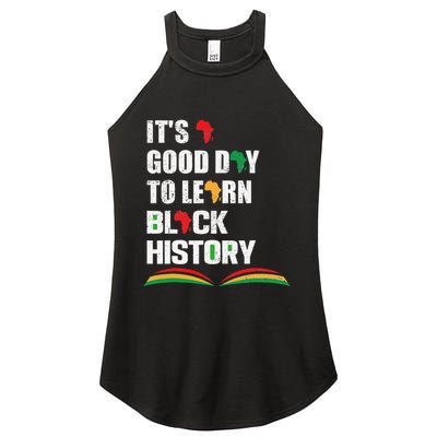 Honoring Past Learn Black History Inspiring Educated Leaders Women's Perfect Tri Rocker Tank