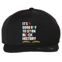 Honoring Past Learn Black History Inspiring Educated Leaders Wool Snapback Cap