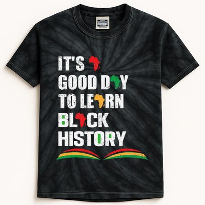 Honoring Past Learn Black History Inspiring Educated Leaders Kids Tie-Dye T-Shirt