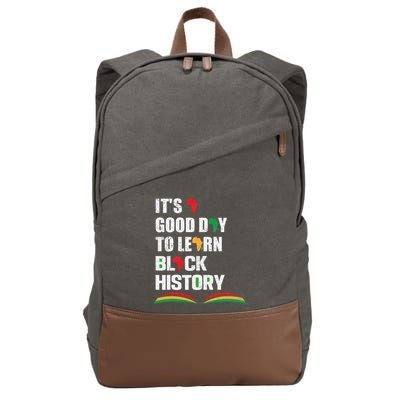 Honoring Past Learn Black History Inspiring Educated Leaders Cotton Canvas Backpack