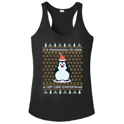 His Penguining Like Christmas Fun Penguin Christmas Gift Ladies PosiCharge Competitor Racerback Tank