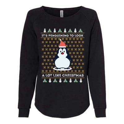 His Penguining Like Christmas Fun Penguin Christmas Gift Womens California Wash Sweatshirt