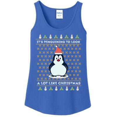 His Penguining Like Christmas Fun Penguin Christmas Gift Ladies Essential Tank