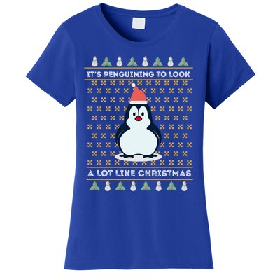 His Penguining Like Christmas Fun Penguin Christmas Gift Women's T-Shirt