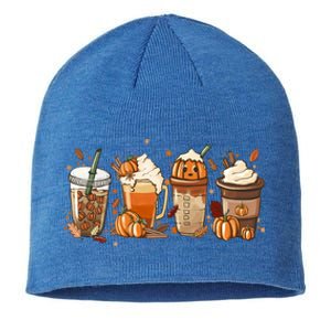 Halloween Pumpkin Latte Cup Fall Coffee Pumpkin Spice Cool Gift Sustainable Beanie