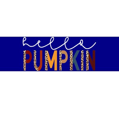 Hello Pumpkin Leopard Print For Fall Thanksgiving Halloween Bumper Sticker