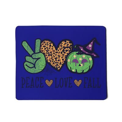 Halloween Peace Love Fall Pumpkin Hearts Green Gift Mousepad