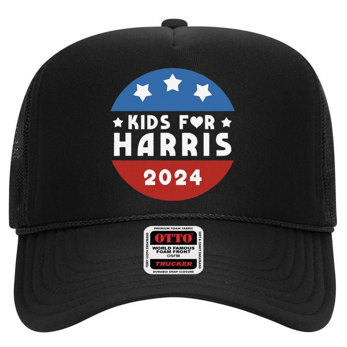 Harris President Love Kamala Harris Gift High Crown Mesh Back Trucker Hat