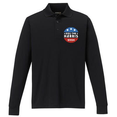 Harris President Love Kamala Harris Gift Performance Long Sleeve Polo