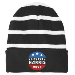 Harris President Love Kamala Harris Gift Striped Beanie with Solid Band