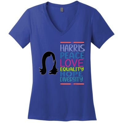 Harris Peace Love Equality Hope Diversity Women's V-Neck T-Shirt