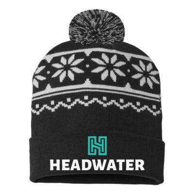 Headwater Properties Logo Wear USA-Made Snowflake Beanie