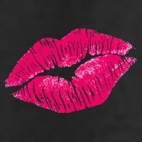 Hot Pink Lips Neon 80s Lipstick Party 7 Panel Mesh Trucker Snapback Hat