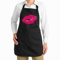Hot Pink Lips Neon 80s Lipstick Party Apron