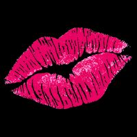 Hot Pink Lips Neon 80s Lipstick Party Button