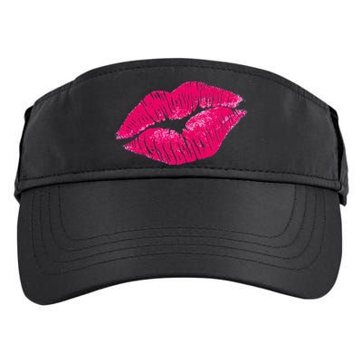 Hot Pink Lips Neon 80s Lipstick Party Adult Drive Performance Visor