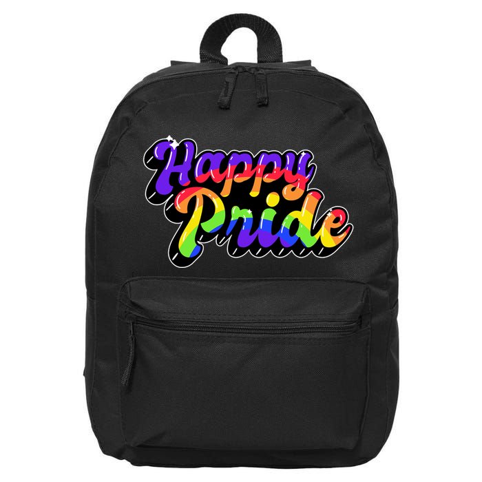 Happy Pride LGBT Flag Retro 16 in Basic Backpack