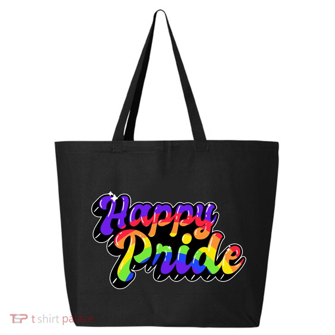 Happy Pride LGBT Flag Retro 25L Jumbo Tote