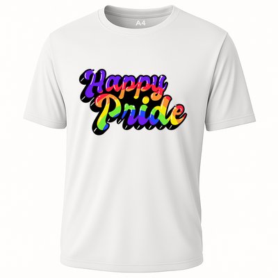 Happy Pride LGBT Flag Retro Performance Shirt