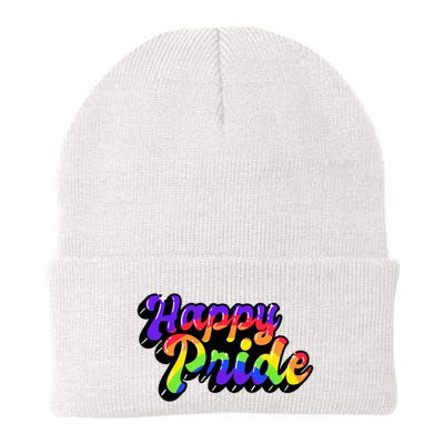 Happy Pride LGBT Flag Retro Beanie