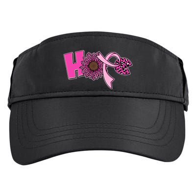 Hope Pink Leopard Print Sunflower Breast Cancer Awareness Adult Drive Performance Visor